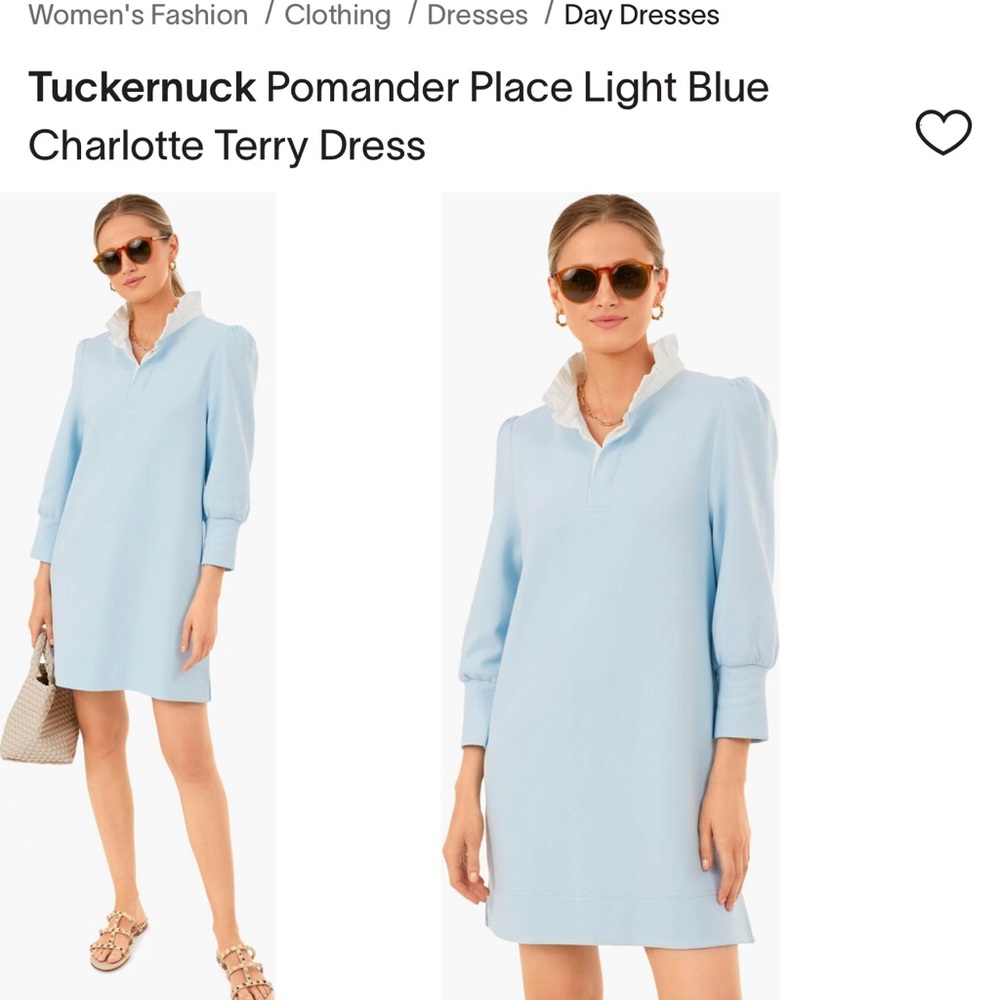 Tuckernuck Pomander Place Light Blue Charlotte Terry Dress XL